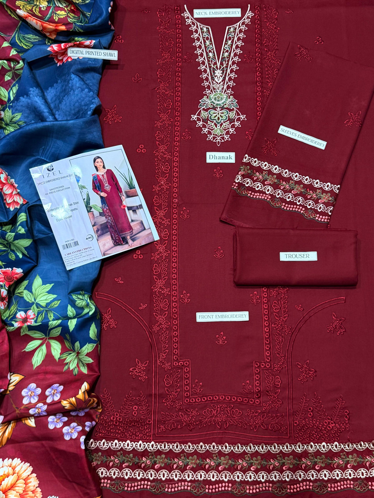 IZEL Winter Collection 2026 – Heavy Embroidered 3 Piece unstitched