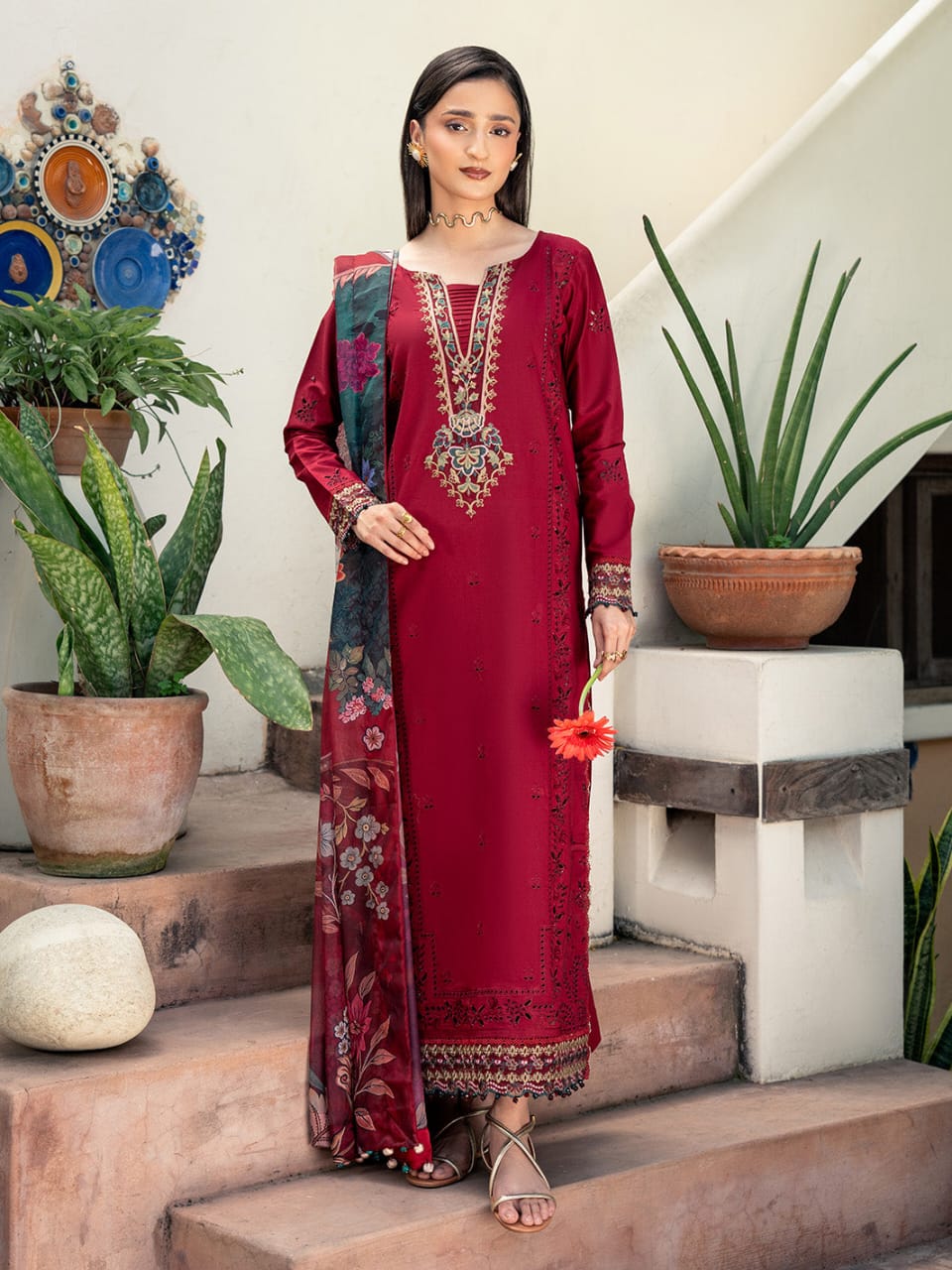 IZEL Winter Collection 2026 – Heavy Embroidered 3 Piece unstitched